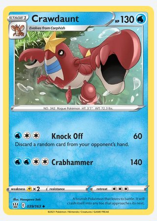 Crawdaunt — catalogusbeeld
