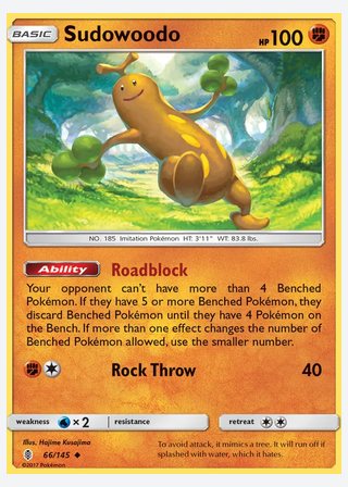 Sudowoodo — catalogusbeeld