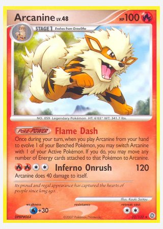 Arcanine — catalogusbeeld