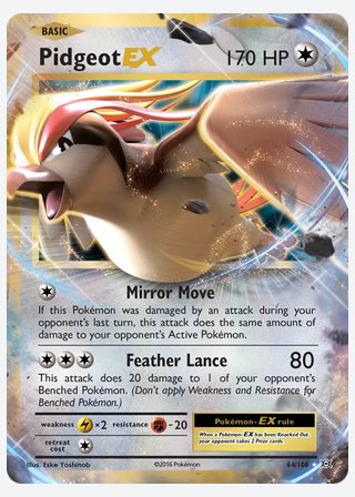 Pidgeot EX — catalogusbeeld