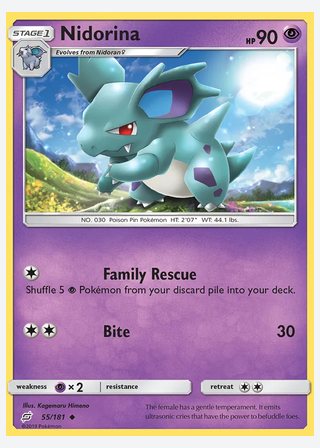Nidorina — catalogusbeeld