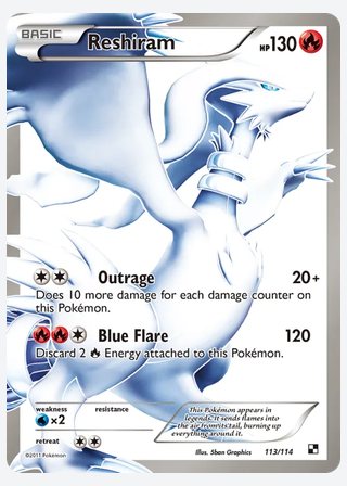 Reshiram — catalogusbeeld