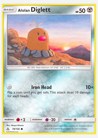 Alolan Diglett — catalogusbeeld