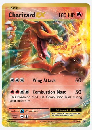 Charizard EX — catalogusbeeld