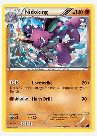 Nidoking — catalogusbeeld