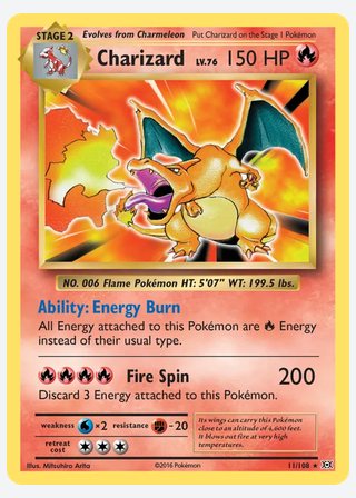 Charizard — catalogusbeeld