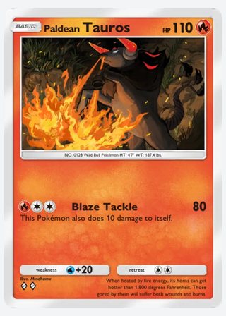 Paldean Tauros — catalogusbeeld