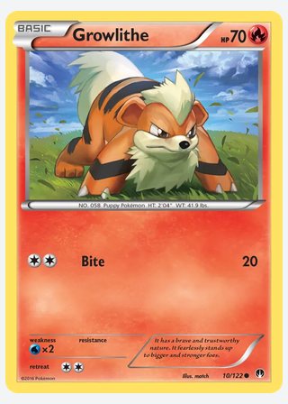 Growlithe — catalogusbeeld