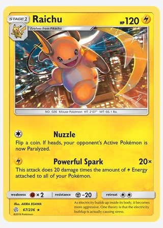 Raichu — catalogusbeeld