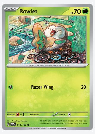 Rowlet — catalogusbeeld