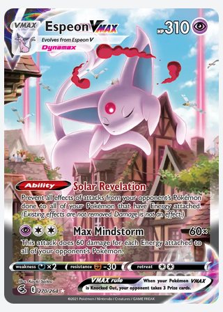 Espeon VMAX — catalogusbeeld
