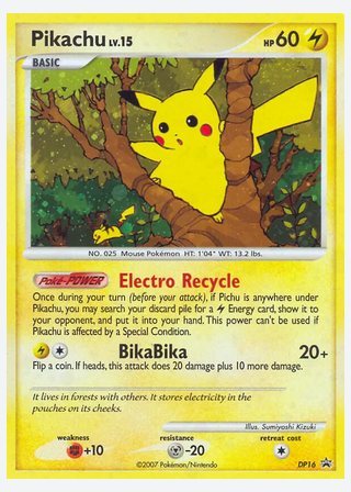 Pikachu — catalogusbeeld