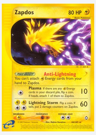 Zapdos — catalogusbeeld