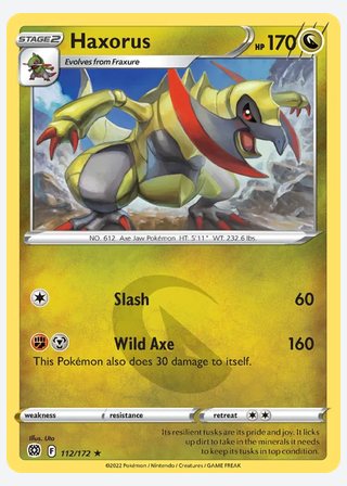 Haxorus — catalogusbeeld