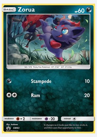 Zorua — catalogusbeeld