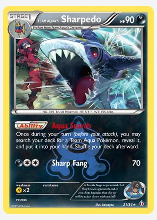 Team Aqua's Sharpedo — catalogusbeeld