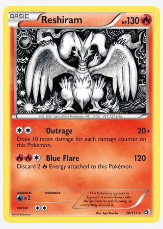 Reshiram — catalogusbeeld