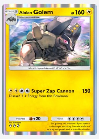 Alolan Golem — catalogusbeeld
