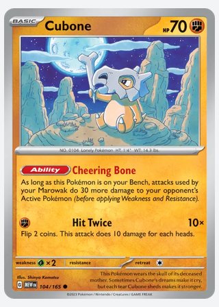 Cubone — catalogusbeeld