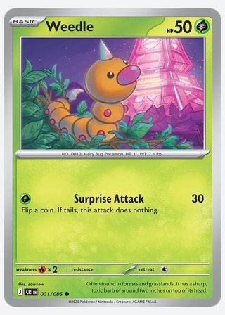 Weedle — catalogusbeeld