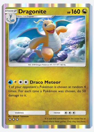 Dragonite — catalogusbeeld
