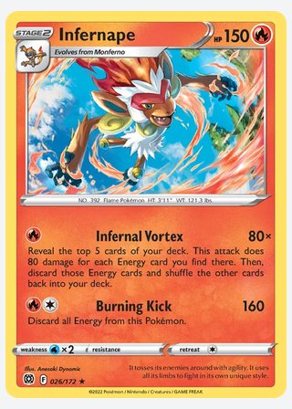 Infernape — catalogusbeeld