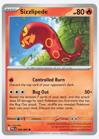 Sizzlipede — catalogusbeeld