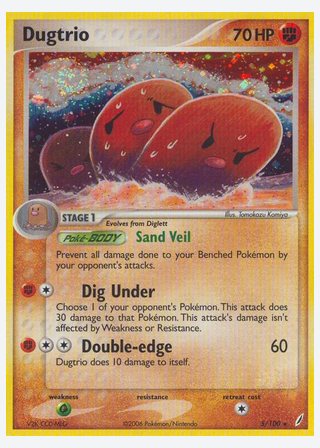 Dugtrio — catalogusbeeld