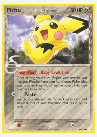 Pichu δ — catalogusbeeld