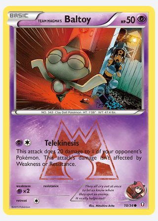 Team Magma's Baltoy — catalogusbeeld