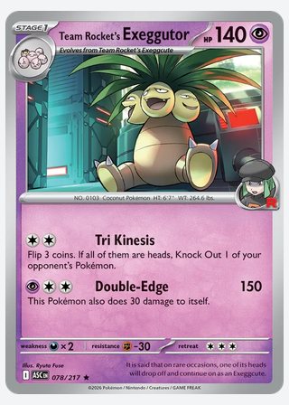 Team Rocket's Exeggutor — catalogusbeeld