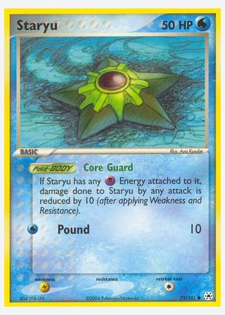 Staryu — catalogusbeeld