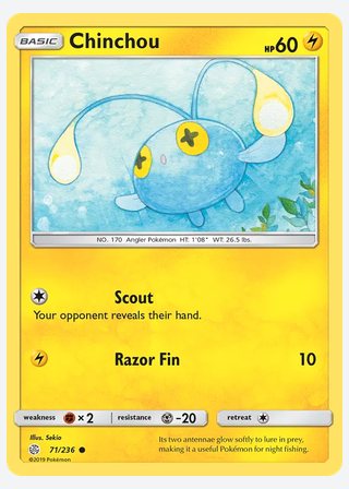 Chinchou — catalogusbeeld