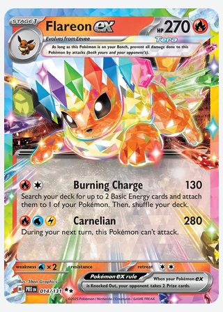 Flareon ex — catalogusbeeld