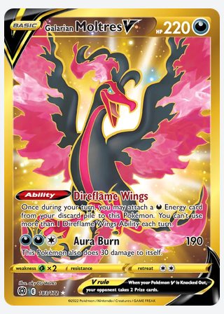 Galarian Moltres V — catalogusbeeld