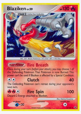 Blaziken — catalogusbeeld