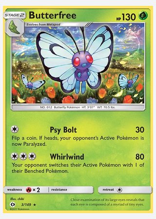 Butterfree — catalogusbeeld