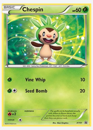 Chespin — catalogusbeeld