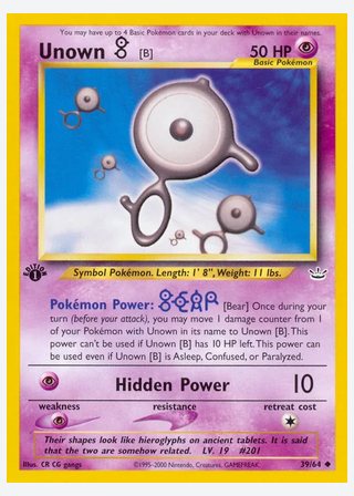 Unown [B] — catalogusbeeld