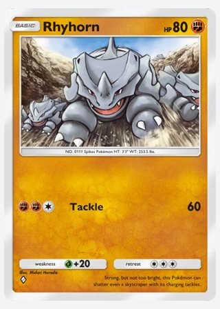Rhyhorn — catalogusbeeld