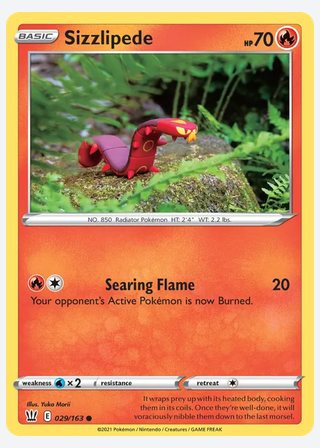 Sizzlipede — catalogusbeeld