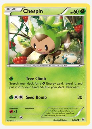 Chespin — catalogusbeeld
