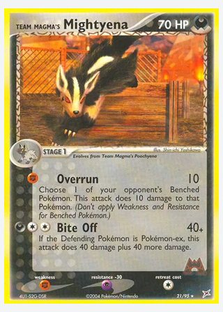 Team Magma's Mightyena — catalogusbeeld
