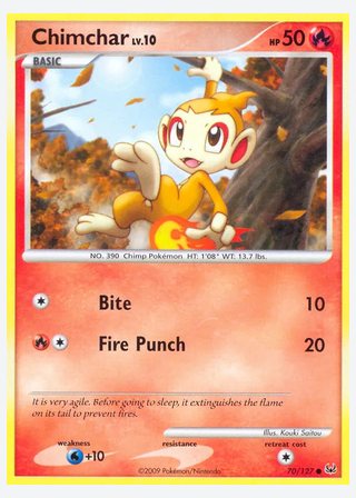 Chimchar — catalogusbeeld