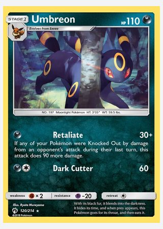 Umbreon — catalogusbeeld