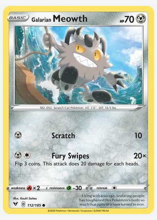 Galarian Meowth — catalogusbeeld