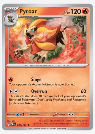 Pyroar — catalogusbeeld