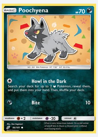 Poochyena — catalogusbeeld