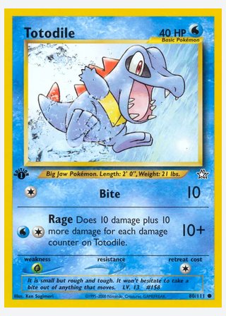 Totodile — catalogusbeeld