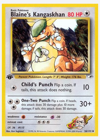 Blaine's Kangaskhan — catalogusbeeld